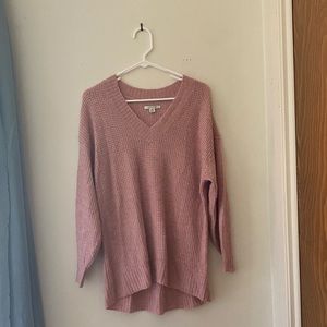 AE Oversized V-Neck Sweater Blush XXS NWT